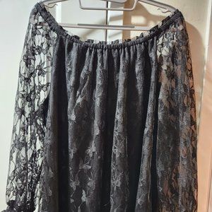 New with tags black lace sleeve blouse